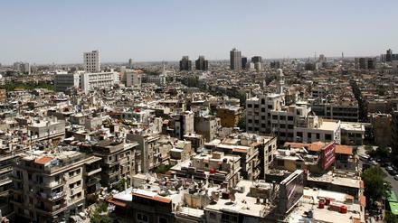 Blick über die Stadt. Damaskus im April 2016.