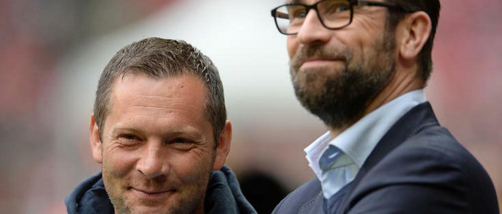 Vorfreude. Pal Dardai und Michael Preetz stehen vor der ersten Europapokalteilnahme seit acht Jahren. 