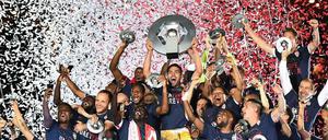 Da kann man schon mal feiern. Monaco ist erstmals seit 2000 wieder Meister in Frankreich.