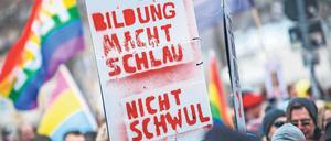 Buntes Zeichen. Homosexualität ist ein Thema, das an den Türen von Schulen und Kitas nicht Halt macht.