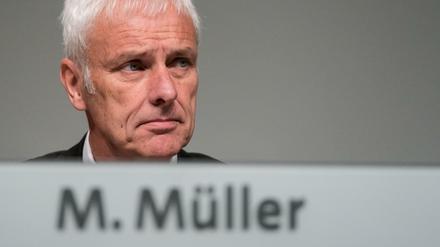 Nun auch im Fokus der Ermittler: Matthias Müller, Vorstandsvorsitzender der Volkswagen AG, hier auf der VW-Hauptversammlung am 10. Mai dieses Jahres.
