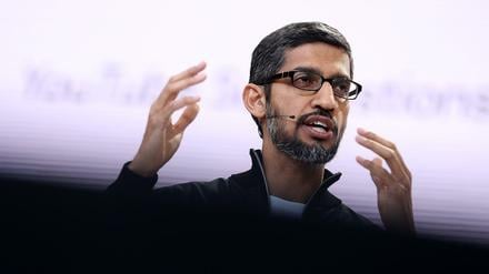 Will mit künstlicher Intelligenz unseren Alltag organisieren: Google-Chef Sundar Pichai Foto: Justin Sullivan/Getty Images/AFP