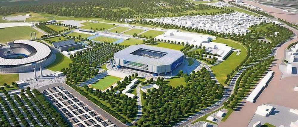 Favorit der Fans. Ein Stadion-Neubau neben dem Olympiastadion.