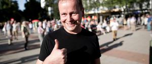 Wow! Auch ein Kultursenator muss mal raus und vor Ort nach dem Rechten sehen: Linken-Politiker Klaus Lederer im Mai 2017.