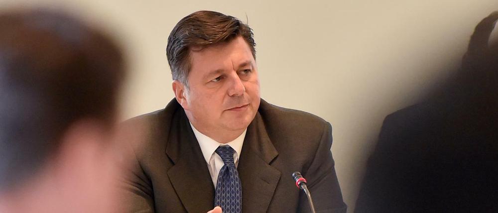 Berlins Innensenator Andreas Geisel (SPD) bei der Sondersitzung des Innenausschusses zum Fall Amri.
