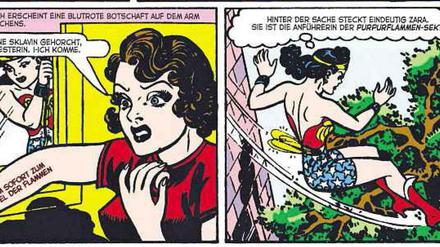 Sexyness und Stärke. Eine Wonder-Woman-Seite aus den 1940er Jahren.