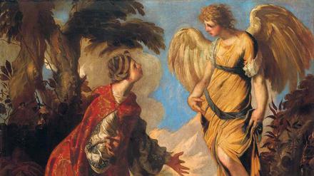 Erkennen ist Erkenntnis. Der Engel begegnet Hagar in der Wüste – ein Gemälde von Francesco Maffei (1657).