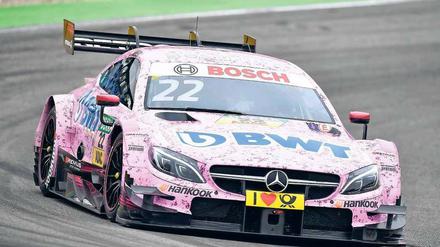 Knallig. Die Farbe des Autos von Lausitzring-Sieger Auer.