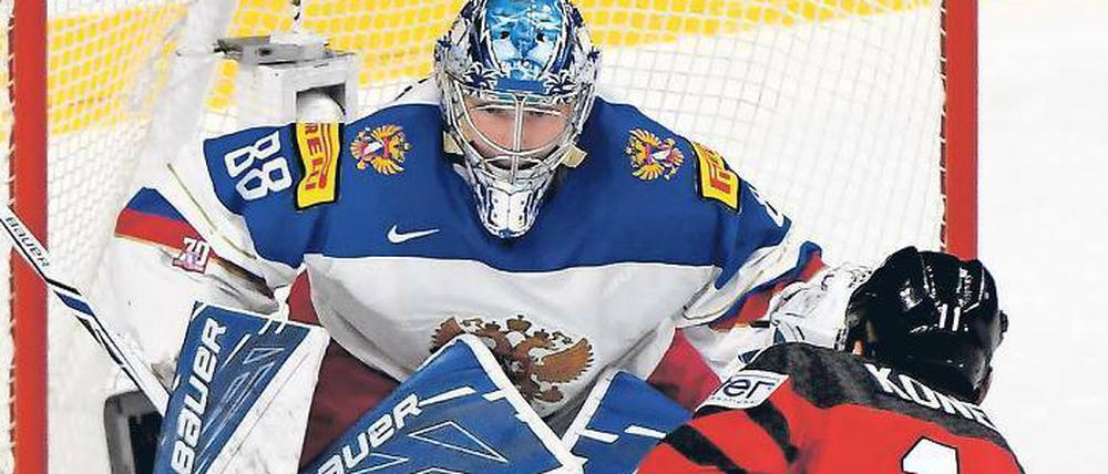 Die NHL siegte. Eine Szene aus dem Spiel Russland gegen Kanada.