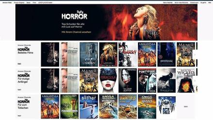 Der Syfy-Horror-Channel im Amazon-Streamingdienst wirbt mit Top-Schockern. Bezahlt werden muss dafür extra.