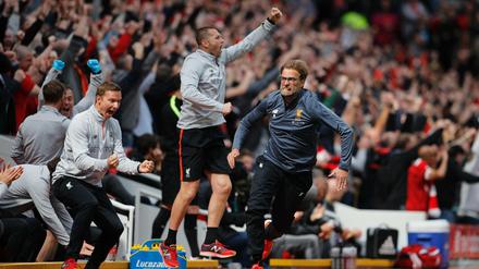 Wie man ihn kennt: Jürgen Klopp beim Torjubel.