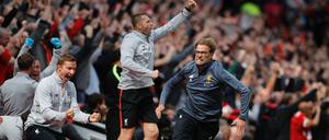 Wie man ihn kennt: Jürgen Klopp beim Torjubel.