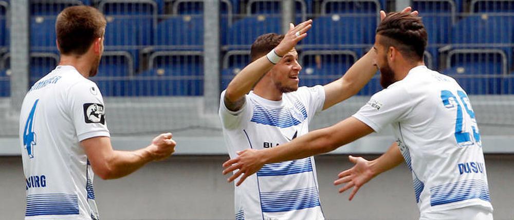 Der MSV Duisburg kommt derzeit aus dem Feiern gar nicht mehr raus. Nach dem Aufstieg gelang nun auch noch der Landespokalsieg.
