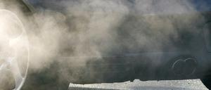 Emissions coming out of an exhaust. The EU now decides new regulations for car emissions. 