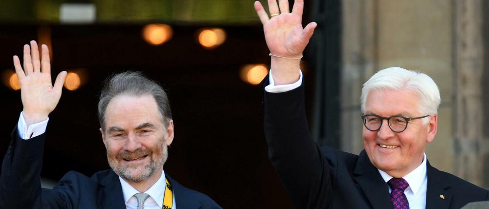 Timothy Garton Ash (l.) und Bundespräsident Frank-Walter Steinmeier.