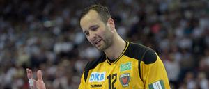 Silvio Heinevetter zeigte gegen Magdeburg ein gutes Spiel, wusste hinterher aber auch nicht so recht, ob er sich nun freuen oder ärgern sollte.