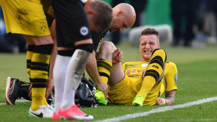Dortmunds Marco Reus zog sich im Pokalfinale einen Teil-Kreuzbandriss zu.