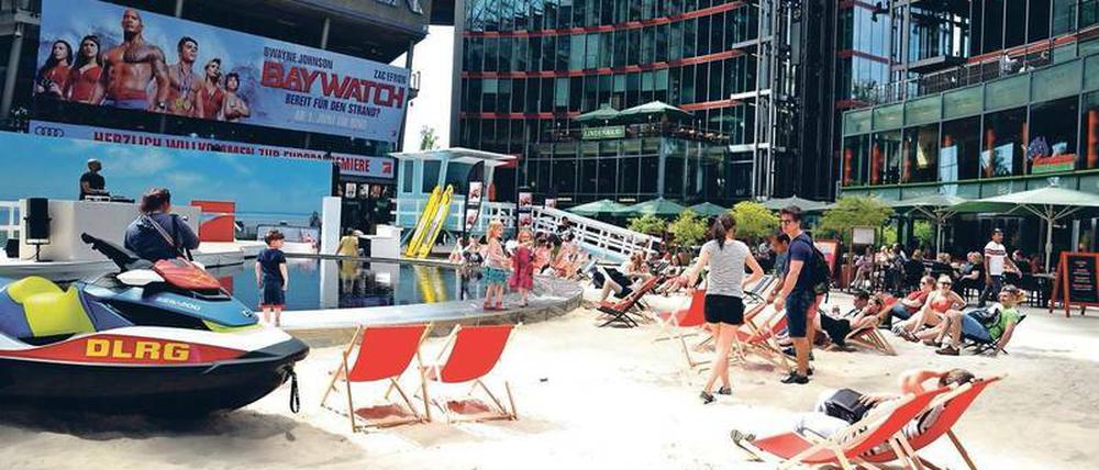 Keine große Beach-Party im Sony-Zelt.