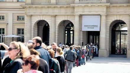 Wer die Impressionisten im Museum Barberini sehen wollte, musste am Wochenende viel Zeit mitbringen. 