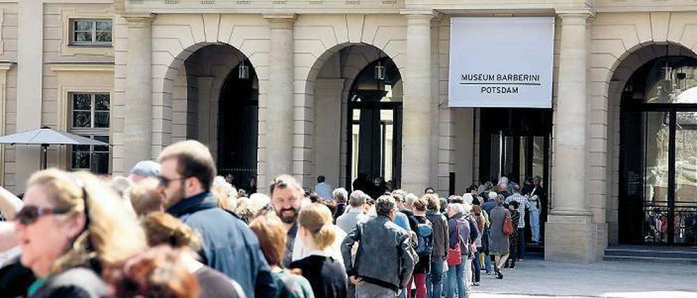 Wer die Impressionisten im Museum Barberini sehen wollte, musste am Wochenende viel Zeit mitbringen.