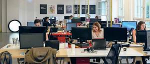 Start ups sind wichtig für die Wettbewerbsfähigkeit. Das Bild zeigt Mitarbeiter von Fab.com in Berlin. 