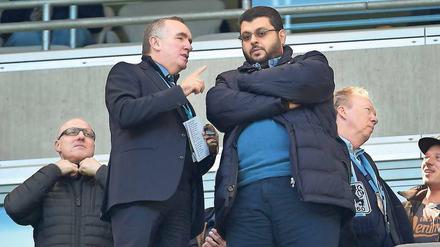Nichts mehr zu sagen. Geschäftsführer Ian Ayre (links) hatte seinen Rücktritt bereits vor dem Relegations-Rückspiel eingereicht. Auch Investor Hasan Ismaik könnte sich jetzt zurückziehen.