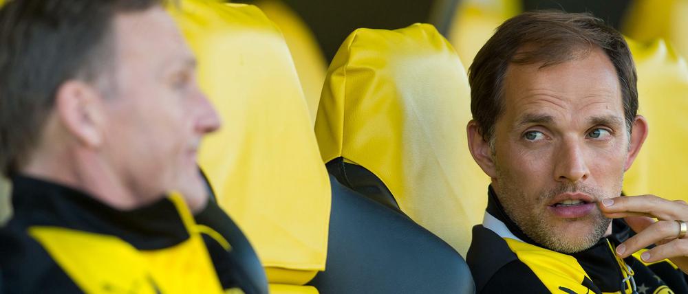 Einer geht noch. Thomas Tuchel (rechts) ist kein Trainer des BVB mehr. Hans-Joachim Watzke bleibt Geschäftsführer.