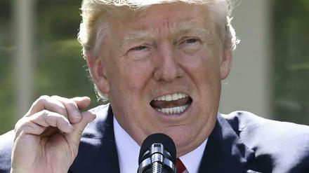 US-Präsident Trump kündigt im Rosengarten des Weißen Hauses den Ausstieg Amerikas aus dem Pariser Klimaschutzabkommen an.