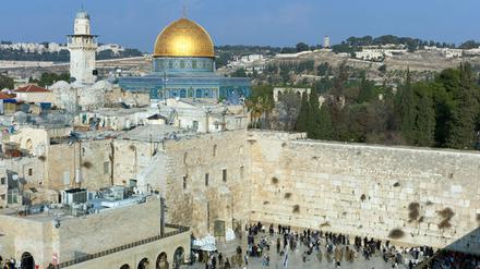 Heiliger Ort, umstrittener Ort. Beide Völker beanspruchen Jerusalem für sich.
