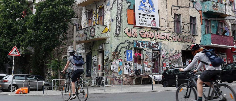 Bunte Ecke. Die Rigaer Straße ist ständig in den Schlagzeilen
