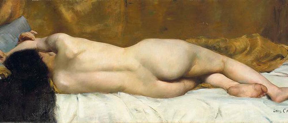 Lovis Corinth, „Liegender weiblicher Rückenakt“, 1887.
