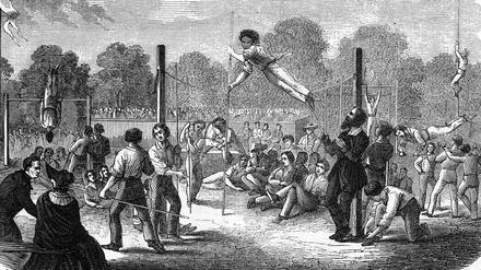 Ein Turnplatz mitten in Berlin. Auf der Hasenheide startete Jahn die Bewegung.