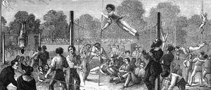 Ein Turnplatz mitten in Berlin. Auf der Hasenheide startete Jahn die Bewegung.