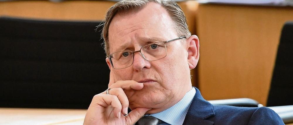 Linker Regierungspolitiker Bodo Ramelow im Mai bei einer Landtagssitzung in Erfurt.