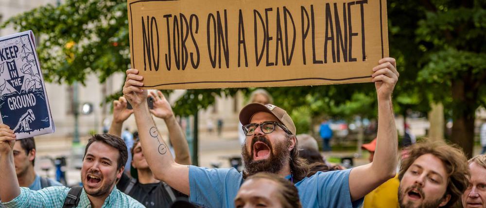 Auch wegen der Umweltpolitik des Präsidenten haben US-Bürger Sorge um ihre Jobs.