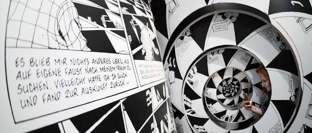 Vielschichtige Welt. Eine Comic-Installation von Marc-Antoine Mathieu im Museum für Angewandte Kunst. 