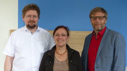 Neu in der BVV Steglitz-Zehlendorf: Volker Graffstädt, Sabine Gollombeck und Peer Döhnert (v. li.) aus der AfD-Fraktion