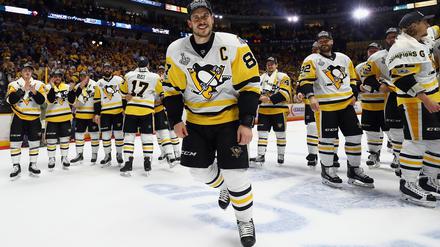 Ich mal wieder. Sidney Crosby nach dem Titelgewinn mit den Peguins.