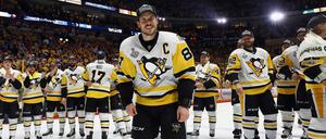 Ich mal wieder. Sidney Crosby nach dem Titelgewinn mit den Peguins.