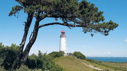 Vertrautes Bild. TV-Meteorologen vom NDR schauen vor dem – hier ausnahmsweise nicht sturmumtosten – Leuchtturm gerne ins Wetter.