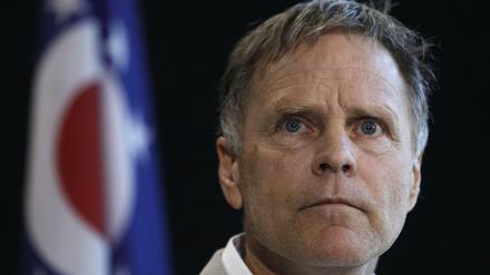 Fred Warmbier, der Vater von Otto Warmbier, bei einer Pressekonferenz in Cincinnati.