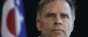 Fred Warmbier, der Vater von Otto Warmbier, bei einer Pressekonferenz in Cincinnati.