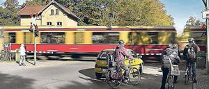 Umstritten. Die Bahnhofstraße soll die Gleise unterqueren. Anwohner wollen die S-Bahn-Schranken behalten.