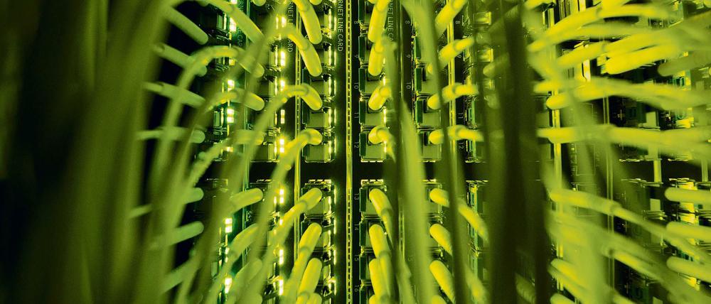 Glasfaserkabel zur Übertragung von Hochgeschwindigkeitsinternet.