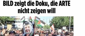 Was Arte nicht wollte, das wollte Bild.de, als es die Antisemitismus-Doku am Dienstag für 24 Stunden online stellte. Am kommenden Mittwoch zieht die ARD nach.