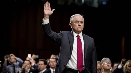 US-Justizminister und Chefankläger Jeff Sessions am Dienstag vor dem Geheimdienstausschuss des Senats.