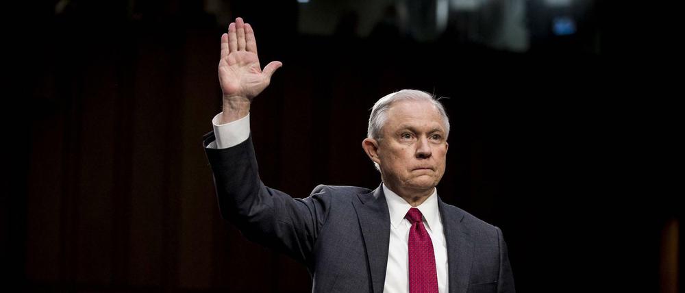 US-Justizminister und Chefankläger Jeff Sessions am Dienstag vor dem Geheimdienstausschuss des Senats.