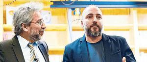 Redaktionsleiter. Can Dündar (l.) und Hayko Bagdat von „Özgürüz“.