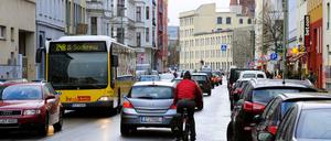 Die Zossener Straße in Kreuzberg wird gerne als Schleichweg benutzt.