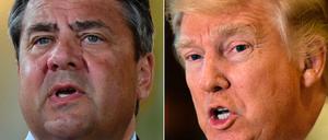 Der SPD-Wahlkämpfer Sigmar Gabriel versucht mit Kritik an Donald Trumps USA zu punkten. 